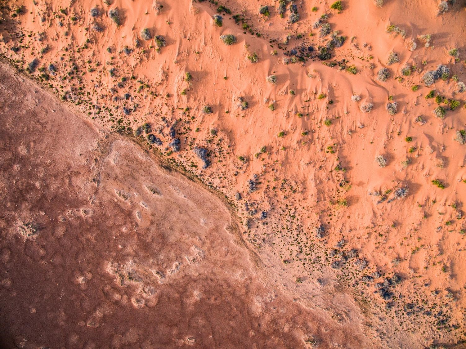 aerial red desert