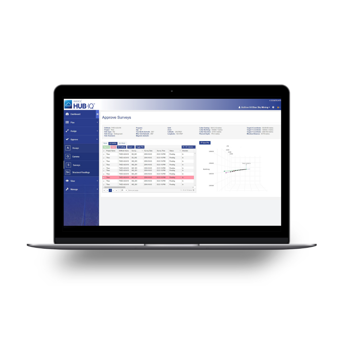 IMDEXHUB-IQ secure, cloud-based mining data software
